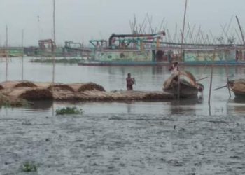 প্রশাসনের নিরব ভুমিকা, থামছে না মেঘনা নদীর অবৈধ বালু উত্তোলন