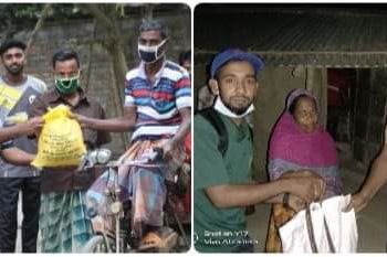 মোহনপুরে রূপসী পল্লী বাংলাদেশ সংস্থার উদ্যোগে খাদ্য সামগ্রী বিতরণ