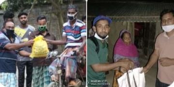মোহনপুরে রূপসী পল্লী বাংলাদেশ সংস্থার উদ্যোগে খাদ্য সামগ্রী বিতরণ