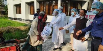কুলাউড়ায় ৩৫০ পরিবারের মাঝে আল হারামাইন গ্রুপের খাদ্য সহায়তা