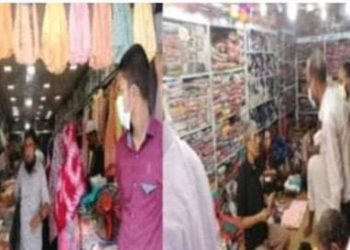 মির্জাগঞ্জে করোনা ভাইরাস কে তোয়াক্কা না করে কেনাকাটায় ব্যস্ত ক্রেতারা