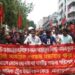 বকেয়া বেতন-বোনাস ও চাকরি পূর্নবহালের দাবিতে জিটিইউসির সমাবেশ
