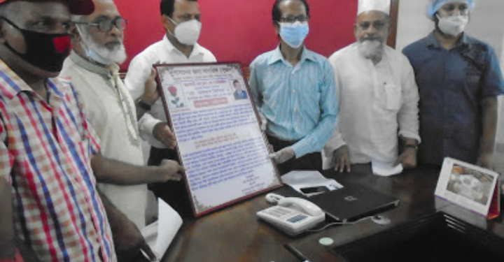 ঝালকাঠি প্রেসক্লাবের নবনির্বাচিত সাধারণ সম্পাদককে সংবর্ধনা প্রদান