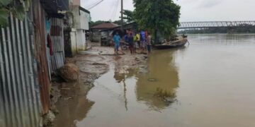 কুশিয়ারা নদীর পানি বৃদ্ধির খবরে আতঙ্কিত শেরপুর নদীবর্তী এলাকার মানুষ