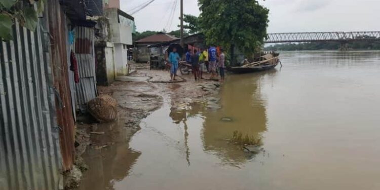 কুশিয়ারা নদীর পানি বৃদ্ধির খবরে আতঙ্কিত শেরপুর নদীবর্তী এলাকার মানুষ
