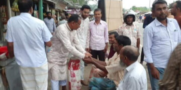 নওহাটা পৌর নির্বাচনঃ ওয়ার্ডে ওয়ার্ডে গণসংযোগ করছেন মেয়র পদপ্রার্থী বারীখান