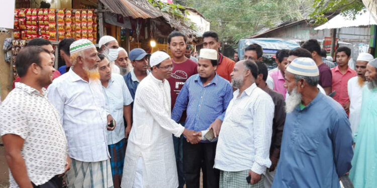 নলছিটির রানাপাশা ইউপি নির্বাচনে নৌকার  মনোনয়ন প্রত্যাশী সাঈদের গণসংযোগ