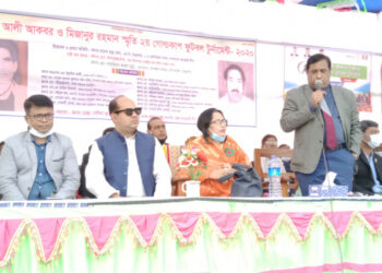 রাণীশংকৈলে দ্বিতীয়বারের মতো প্রয়াত দুই নেতার স্মরণে  গোল্ডকাপ ফুটবল শুরু