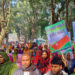 বেড়া উপজেলার ভূমিহীনদের পুনর্বাসনের দাবিতে মানববন্ধন