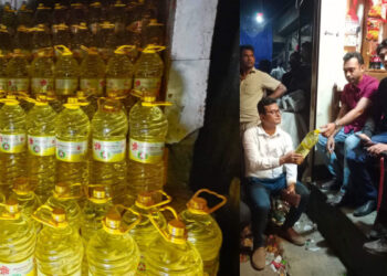 যশোরে মুদিখানা দোকান থেকে টিসিবির ১০৮ বোতল সয়াবিন তেল উদ্ধার