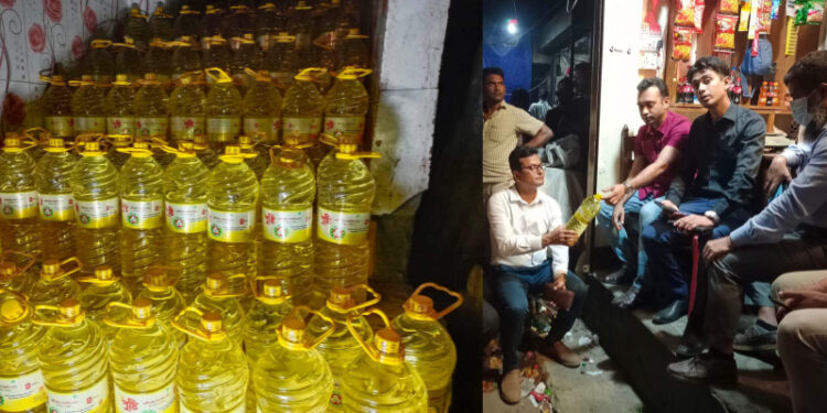 যশোরে মুদিখানা দোকান থেকে টিসিবির ১০৮ বোতল সয়াবিন তেল উদ্ধার