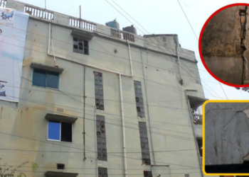 বেনাপোল বাজারে হেলে পড়েছে ৫ তলা ভবন, দ্রুত অপসারণের দাবী এলাকাবাসীর
