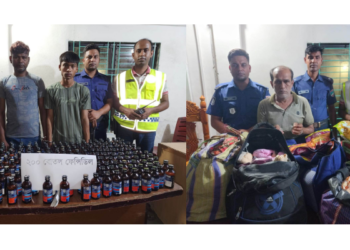 বেনাপোলে পৃথক অভিযানে অবৈধ প্রসাধনী, ফেনসিডিল উদ্ধার, আটক ৩