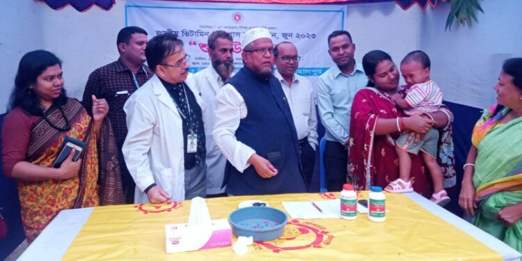 জামালপুরে ভিটামিন ‘এ’ প্লাস ক্যাম্পেইন