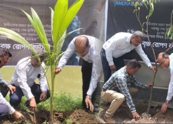 রূপগঞ্জ উপজেলা পরিষদে ফলজ গাছ রোপন