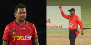 নারাইন কে দেখিয়ে লাল কার্ডের যুগে ক্রিকেট