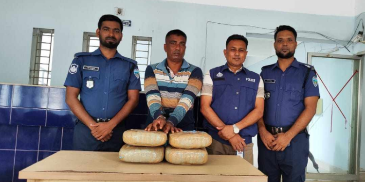ব্রাহ্মণবাড়িয়া ১০ কেজি গাঁজাসহ মাদক কারবারি গ্রেফতার