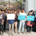 পরীক্ষা দাবিতে ইবির প্রধান ফটক অবরোধ
