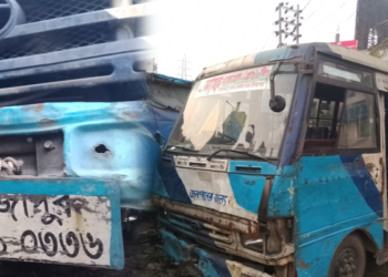 সোনারগাঁয়ে দুই লোকাল বাসের রেষারেষিতে প্রাণ গেলে পথচারীর ,আহত- ৩