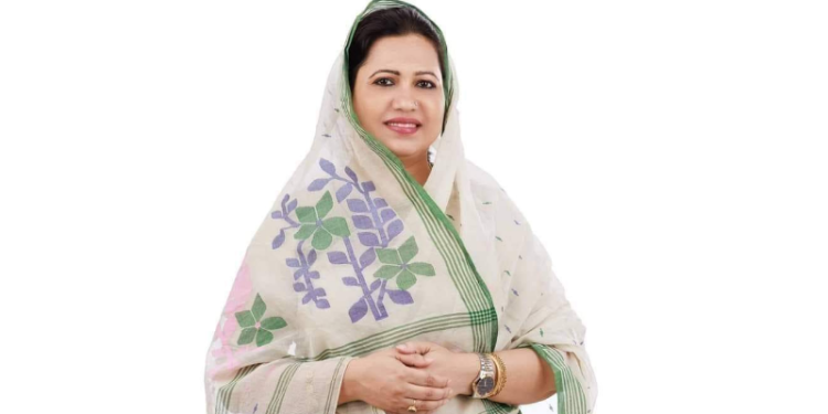 গৌরীপুরে স্থগিত হওয়া নির্বাচনে নয়া সংসদ নিলুফার আনজুম পপি