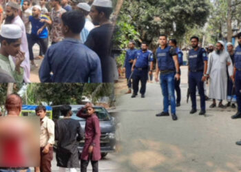রূপগঞ্জে পুলিশের উপস্থিতিতেই মানববন্ধনে সাংবাদিকসহ মুসুল্লিদের উপর হামলা