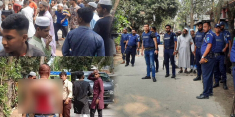 রূপগঞ্জে পুলিশের উপস্থিতিতেই মানববন্ধনে সাংবাদিকসহ মুসুল্লিদের উপর হামলা
