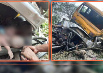 ঝালকাঠিতে বেপরোয়া ট্রাক চাপায় ৫টি গাড়ির নারী ও শিশুসহ ১১ যাত্রীর প্রাণহানি