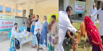 আমতলীতে প্রাণিসম্পদ সেবা সপ্তাহ উপলক্ষে ফ্রি ভেটেরিনারি মেডিকেল ক্যাম্প