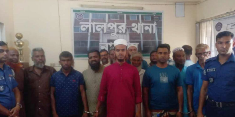 নাটোরে জামায়াত-শিবিরের ২০ নেতাকর্মী আটক
