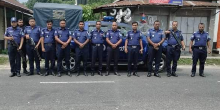 কুড়িগ্রামে পুরোদমে শুরু পুলিশের কার্যক্রম