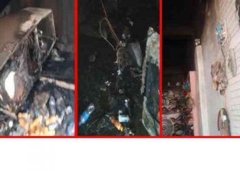 শার্শায় শর্ট সার্কিটের আগুনে দোকান পুড়ে ছাই