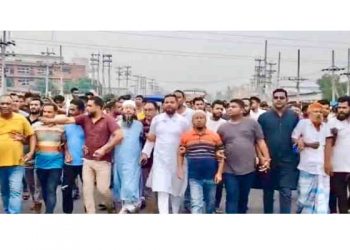 ছাত্রলীগের ঝটিকা মিছিলের প্রতিবাদে বিএনপির বিক্ষোভ মিছিল