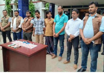 জামালপুরে চার হাজার পিচ ইয়াবাসহ ৩ মাদক ব্যবসায়ী আটক