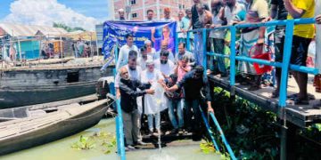 মেঘনা নদীতে মাছের পোনা অবমুক্ত