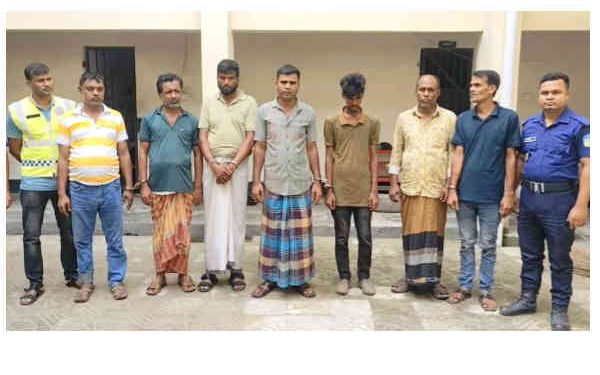 জামালপুরে ৭ জুয়ারিকে আটক করেছে পুলিশ