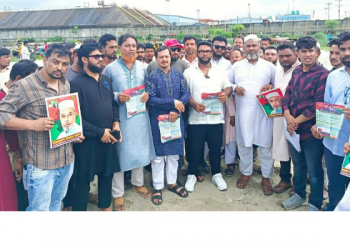 সোনারগাঁয়ে বিএনপির গণসংযোগ ও লিফলেট বিতরণ