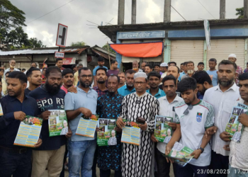 সোনারগাঁয়ের সনমান্দী ইউনিয়নে বিএনপির গণসংযোগ ও লিফলেট বিতরণ