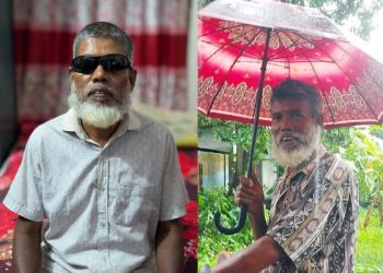 সোনারগাঁয়ে পত্রিকা বিক্রেতা আলম হোসেনের চোখের ছানি অপারেশন, দোয়া কামনা