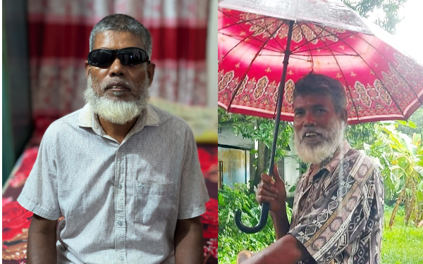 সোনারগাঁয়ে পত্রিকা বিক্রেতা আলম হোসেনের চোখের ছানি অপারেশন, দোয়া কামনা