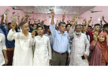 হাতীবান্ধায় বৈষম্যবিরোধী আন্দোলনের শিক্ষার্থী ছাত্রদলে যোগদান