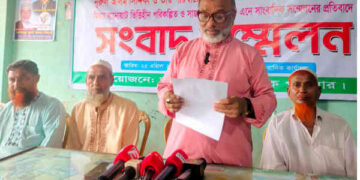 মেলান্দহে অপপ্রচারের প্রতিবাদে মেয়র প্রার্থী নুরল আলম সিদ্দিকীর সংবাদ সম্মেলন